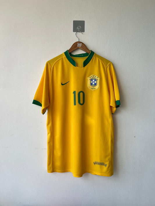 Brazil 2006-08 Home Shirt Ronaldinho #10 (L)