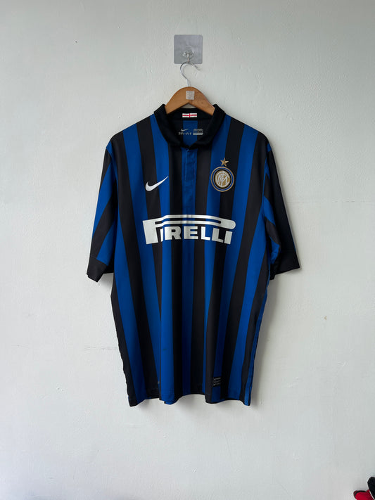 (L) Inter Milan 2011-12 Home Shirt J. Zanetti #4