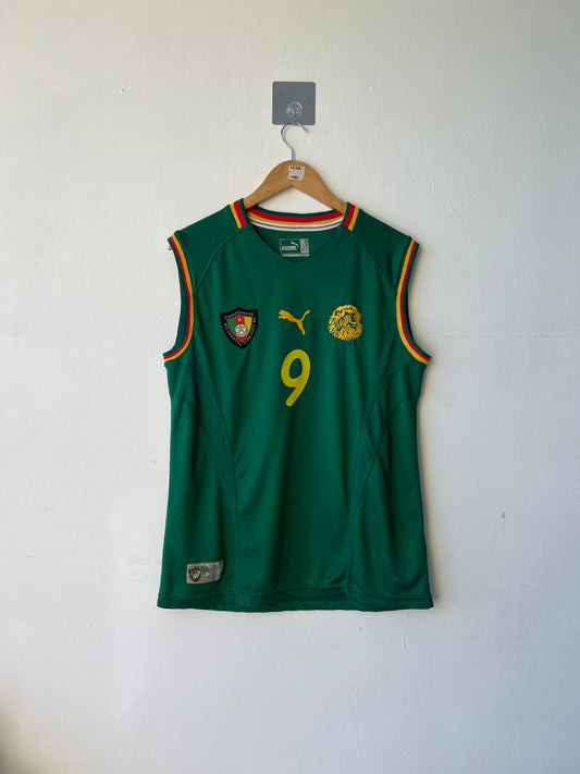 Cameroon 2002-03 Home Shirt Eto'o #9 (L fits M)