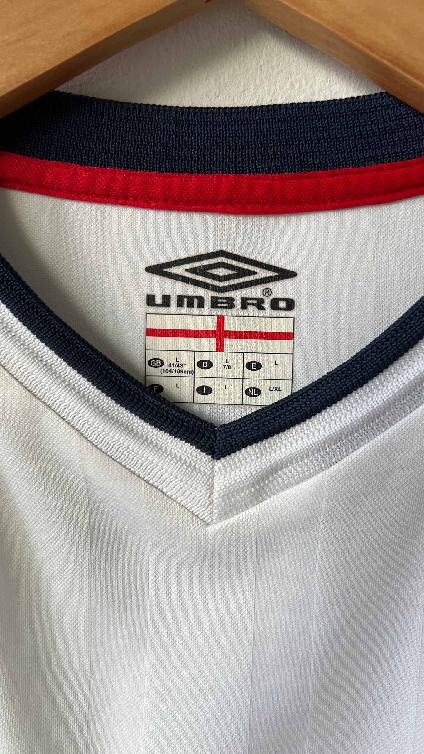England 2001-03 Home Shirt Beckham #7 (L)