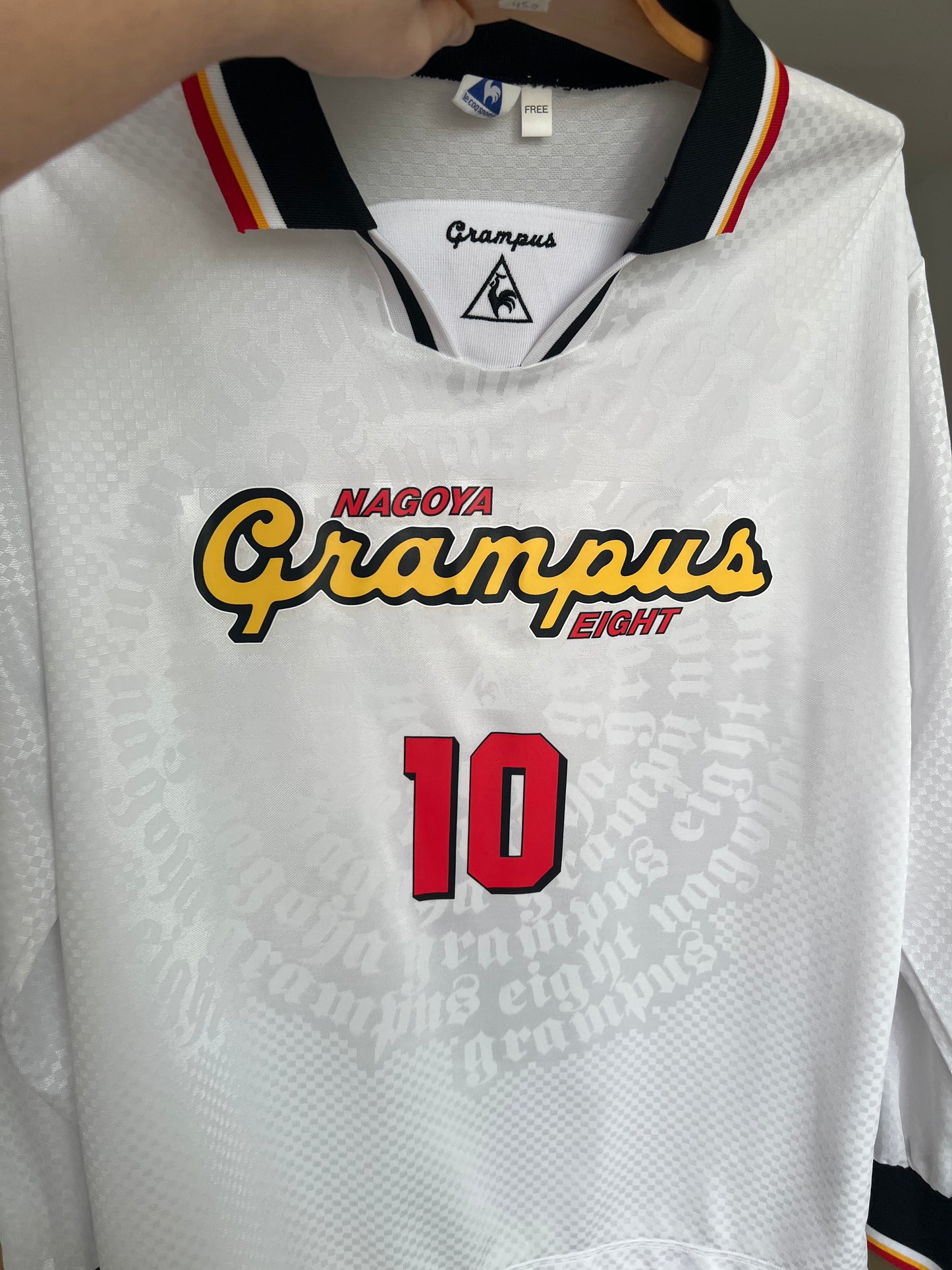(L/XL) Nagoya Grampus 1998-99 Away Long Sleeve Shirt Stojkovic #10