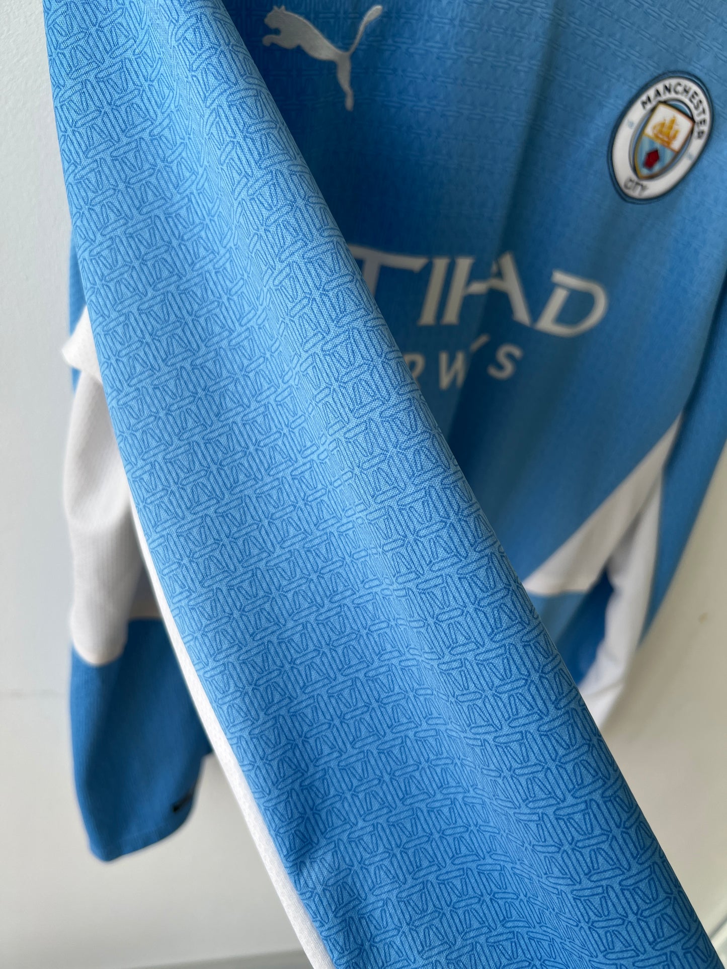 (L) Manchester City 2021-22 Home Long Sleeve Shirt De Bruyne #17