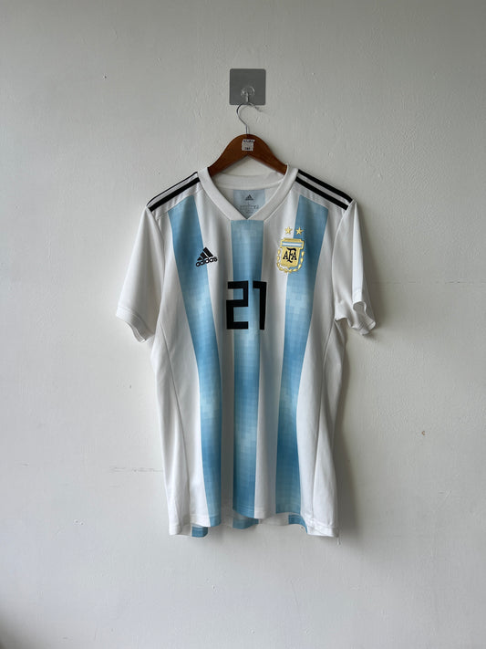 (L) Argentina 2018-19 Home Shirt Dybala #21