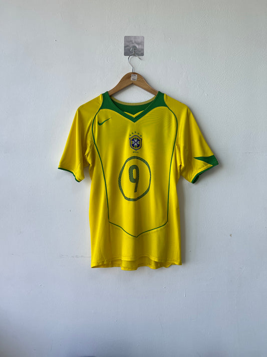 (S) Brazil 2004-06 Home Shirt Ronaldo #9