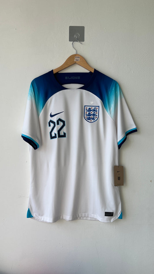 England 2022-23 Home Shirt Bellingham #22 (L) (Brand New)