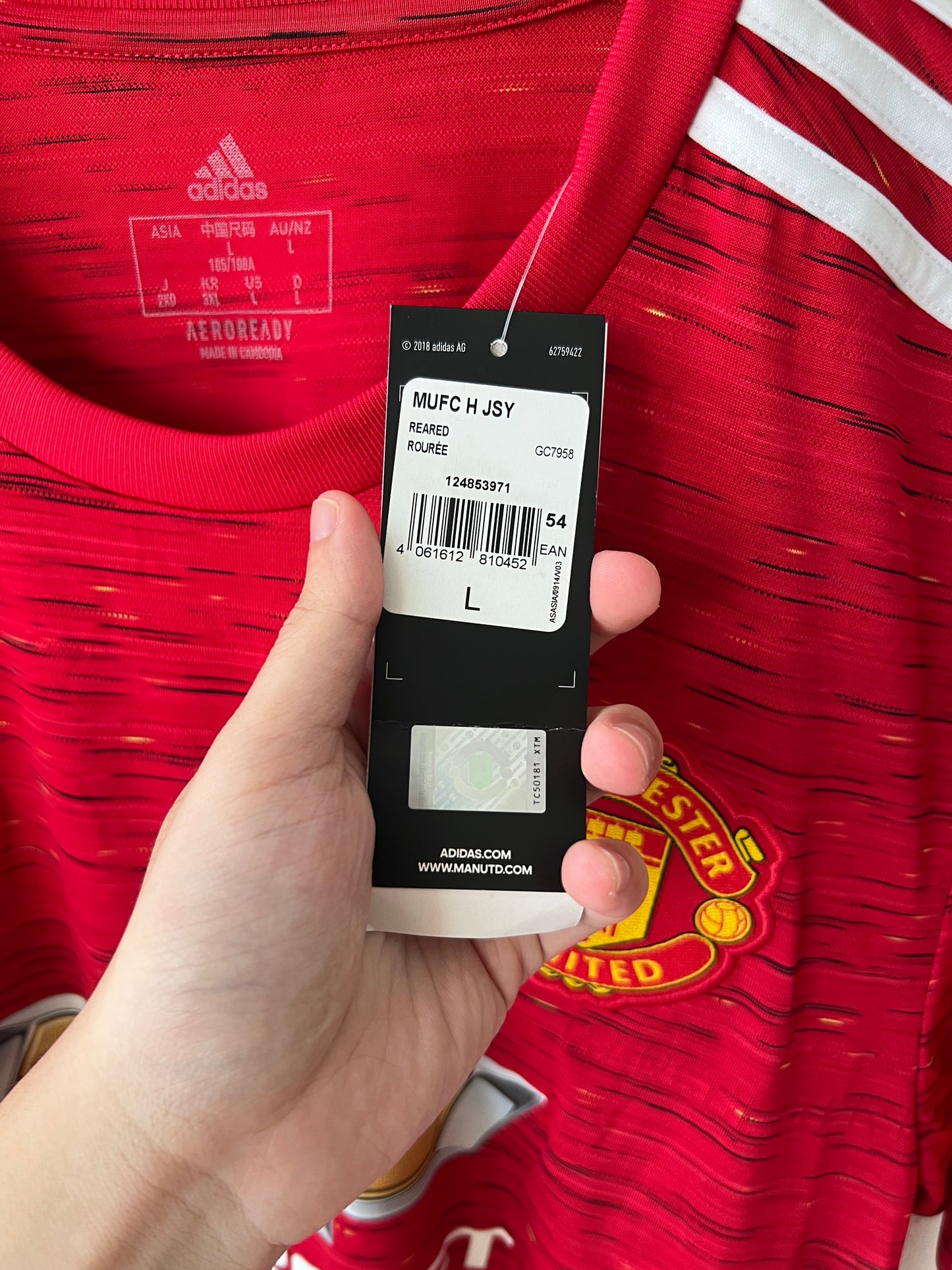 (L) Manchester United 2020-21 Home Shirt B. Fernandes #18 (NEW)