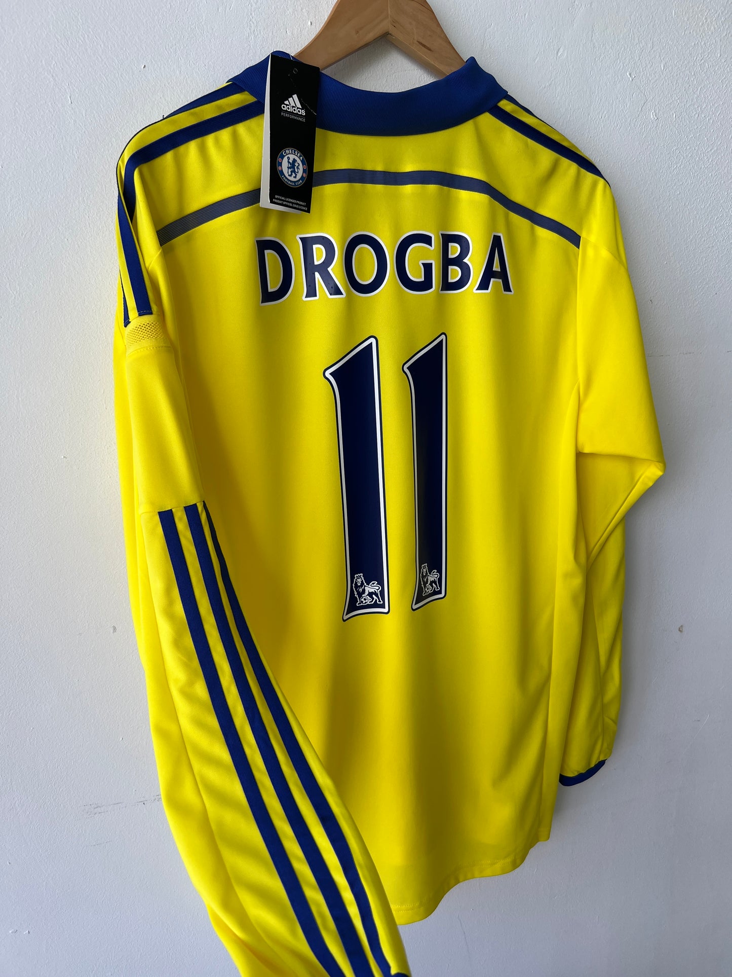 (XL/Size 10) Chelsea 2014-15 Away Long Sleeve Player Version Shirt Drogba #11 (NEW)