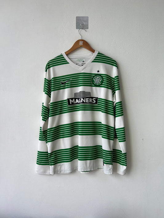 (L) Celtic 2013-14 Home Long Sleeve Shirt Virgil #5