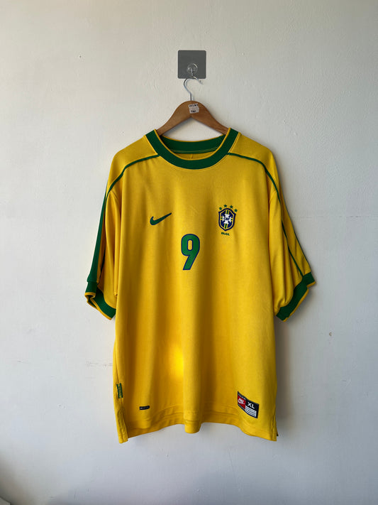 Brazil 1998-00 Home Shirt Ronaldo #9 (XL)
