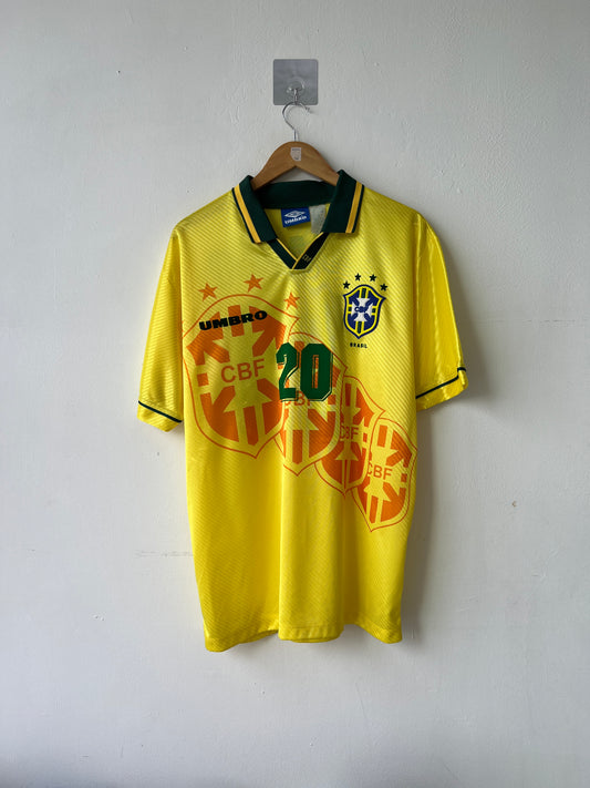 (L) Brazil 1994-96 Home Shirt Ronaldo #20
