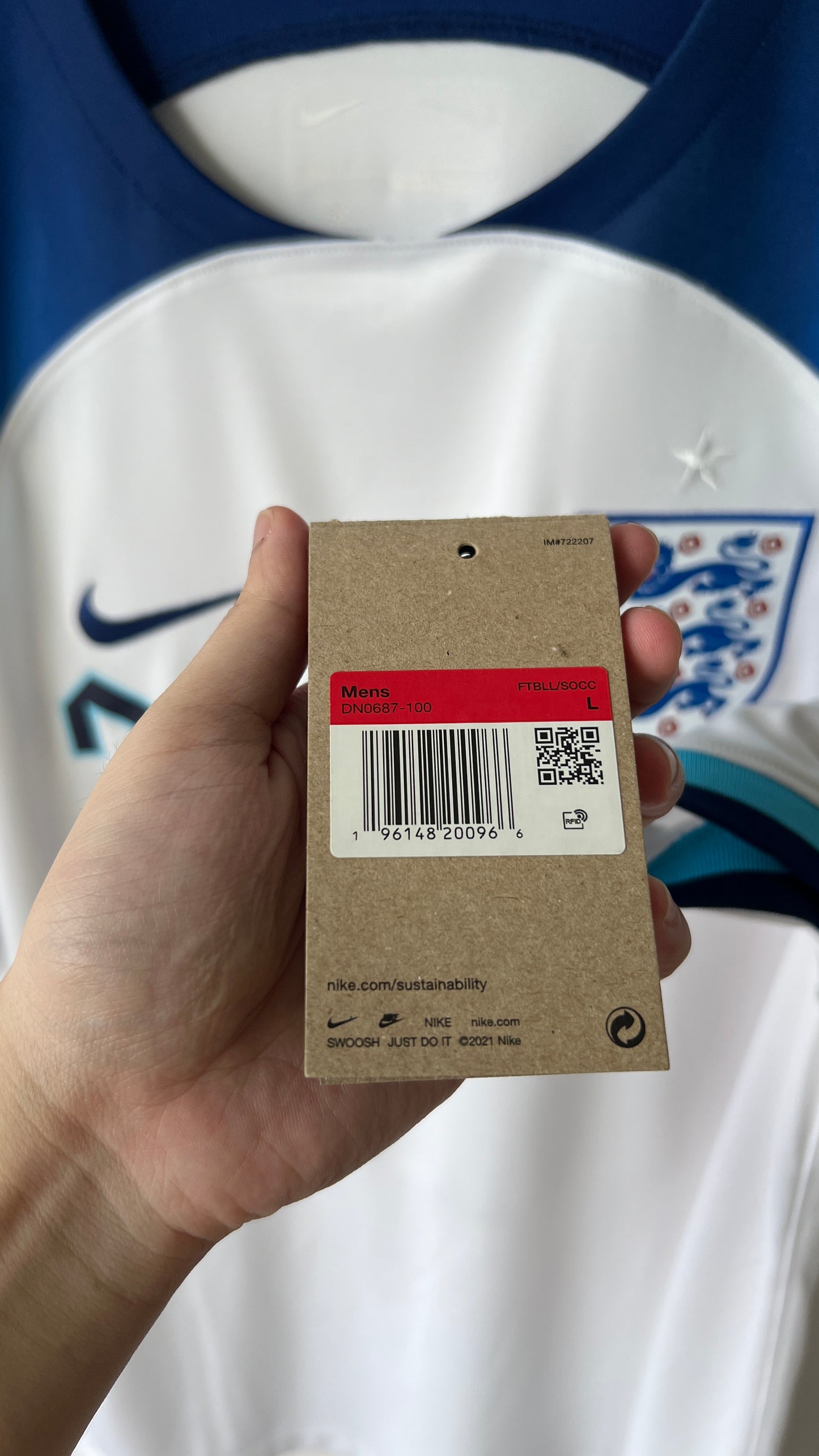 England 2022-23 Home Shirt Bellingham #22 (L) (Brand New)