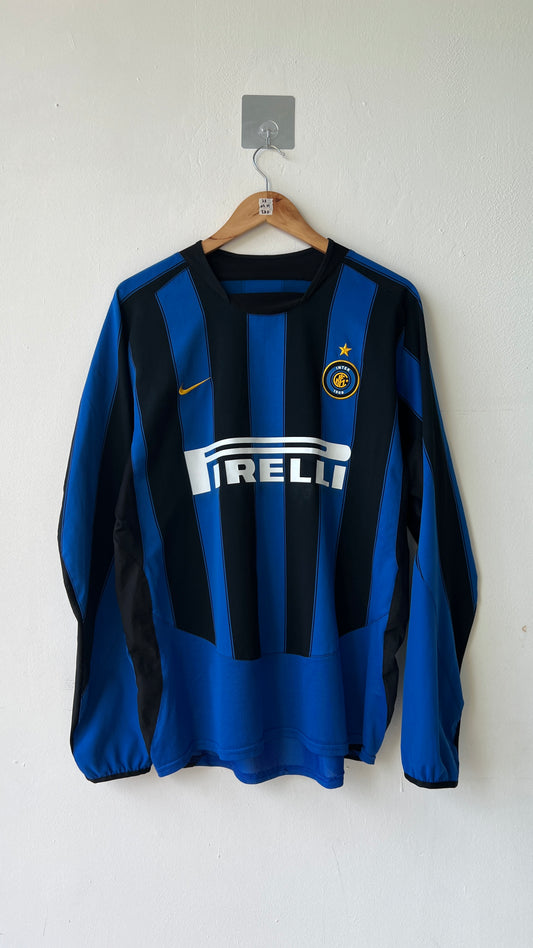 Inter Milan 2003-04 Home L/S Shirt Adriano #10 (L)