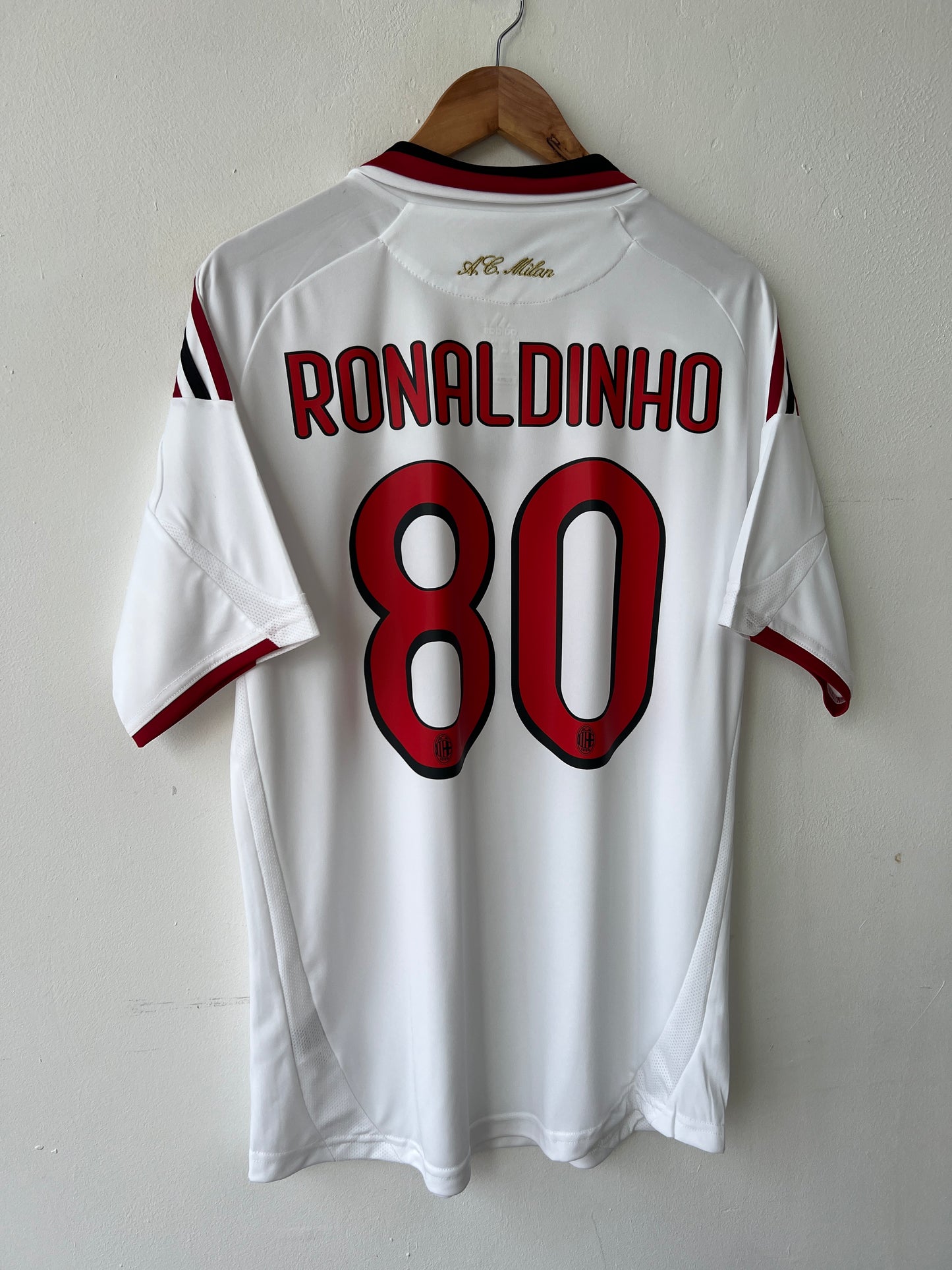 (L) AC Milan 2009-10 Away Shirt Ronaldinho #80