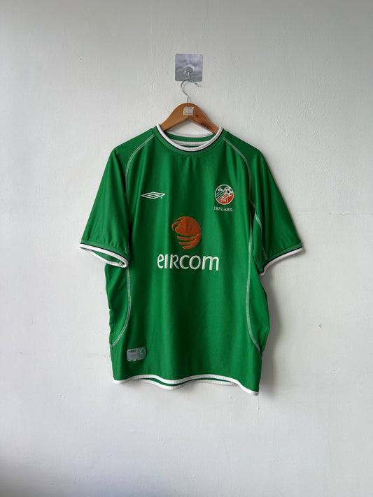 (L) Ireland 2002-03 Home Shirt Keane #6