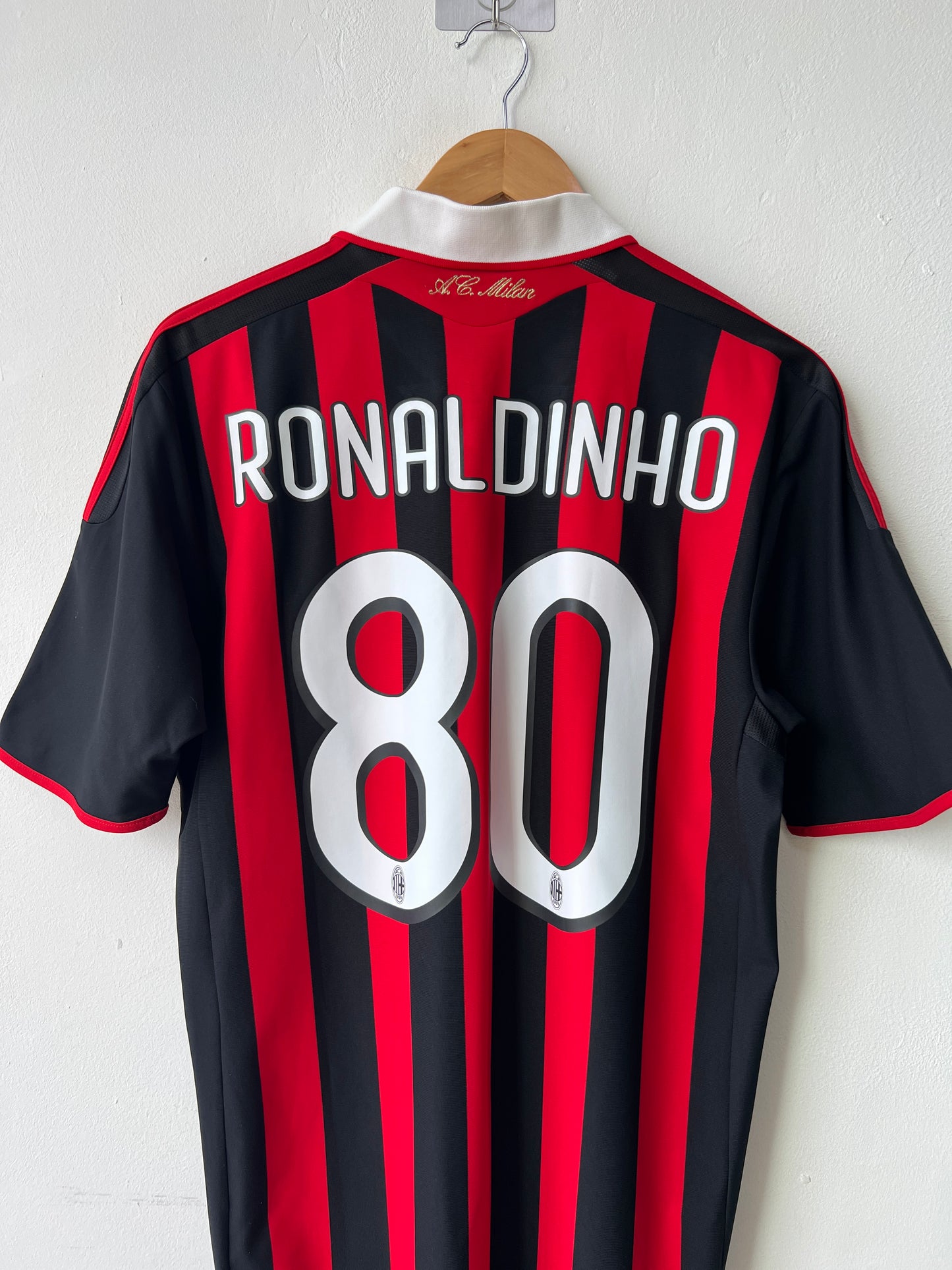 (M) AC Milan 2009-10 Home Shirt Ronaldinho #80