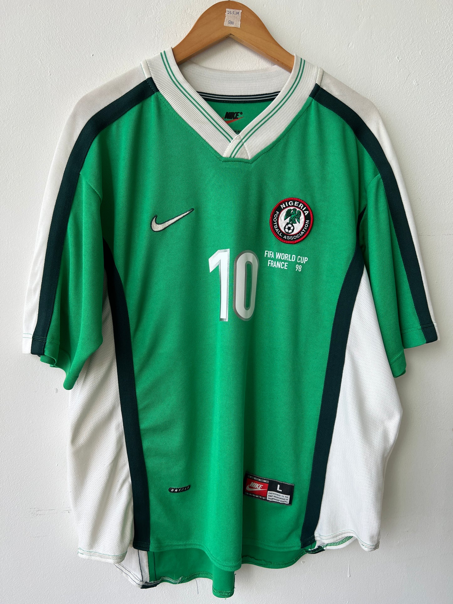 (L) Nigeria 1998-00 Home Shirt Okocha #10