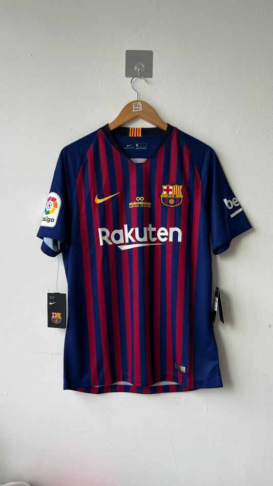 Barcelona 2018-19 Home Shirt Iniesta #8 Tribute Match (Brand New) (M)