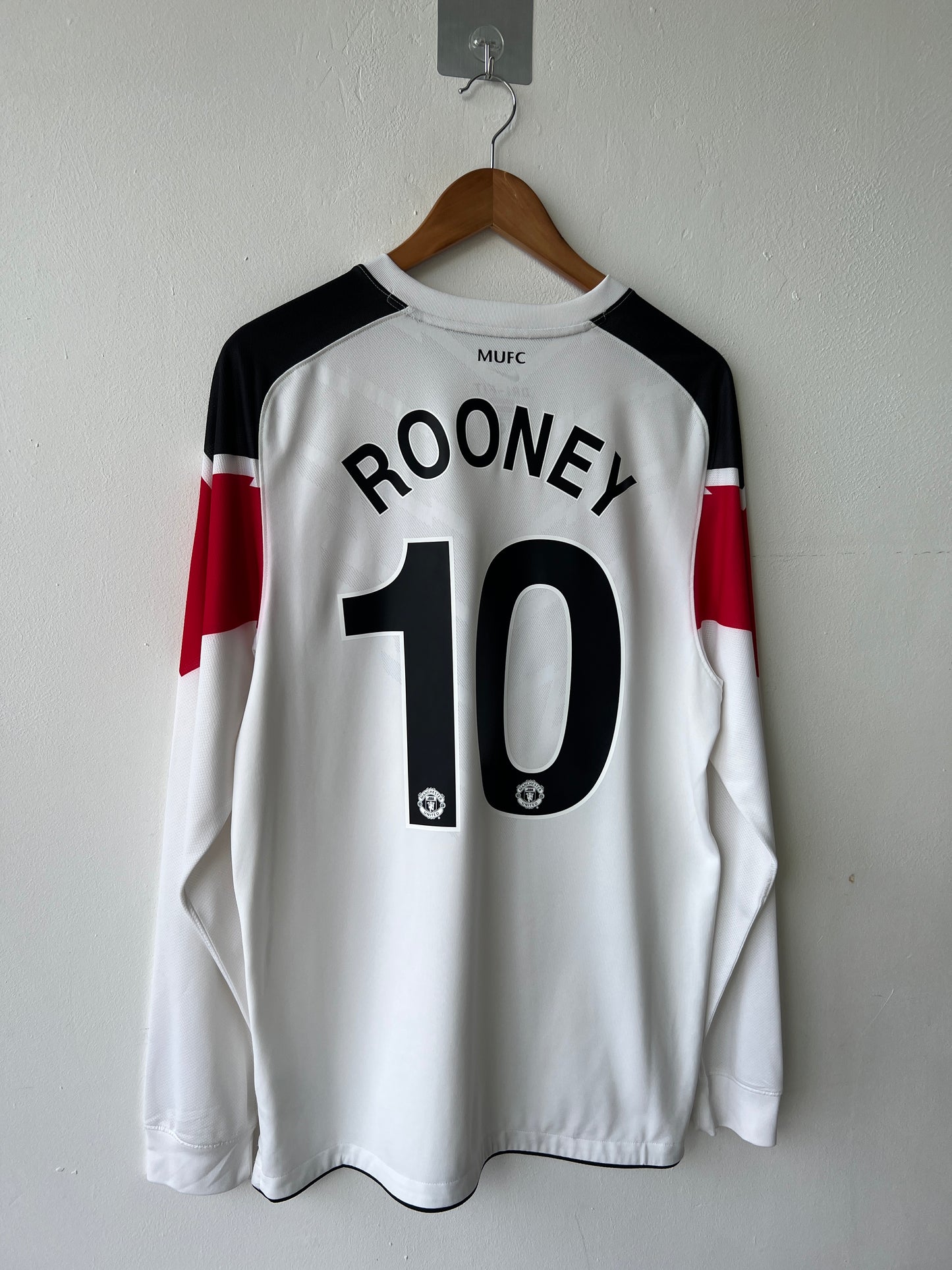 (L) Manchester United 2010-12 Away Long Sleeve Shirt Rooney #10