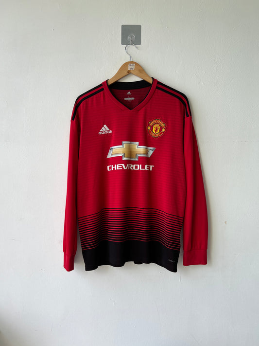 (L) Manchester United 2018-19 Home Long Sleeve Shirt Rashford #10