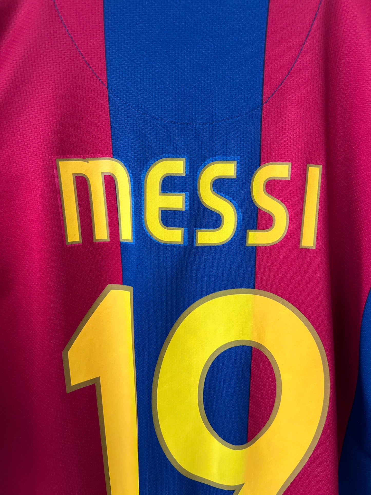 (XL) Barcelona 2007-08 Home Shirt Messi #19
