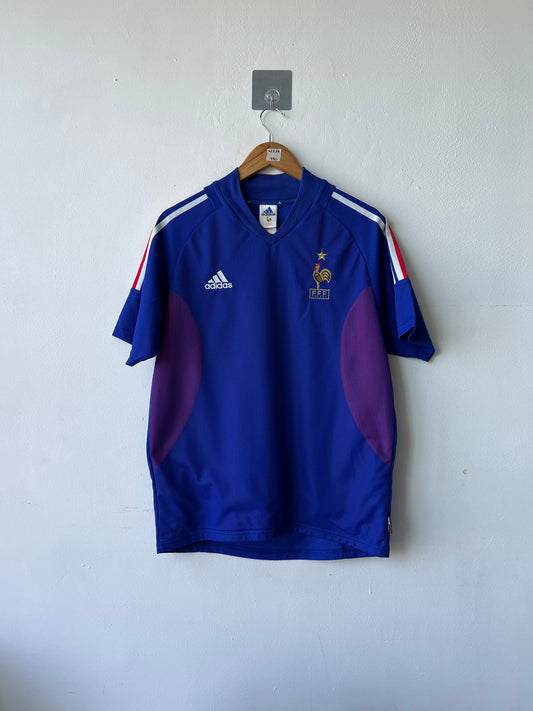 (S fits M) France 2002-04 Home Shirt Zidane #10