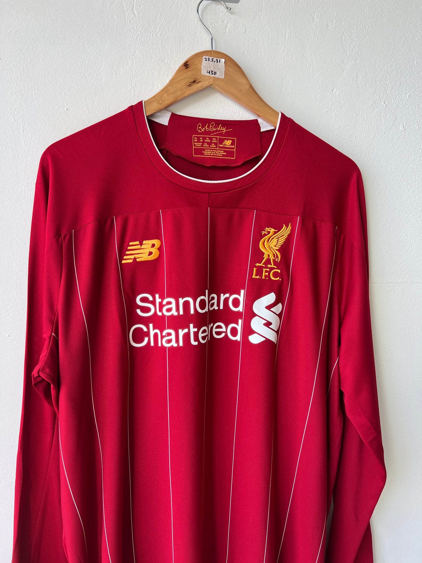 Liverpool 2019-20 Home Long Sleeve Shirt M. Salah #11 (NEW) (XL)