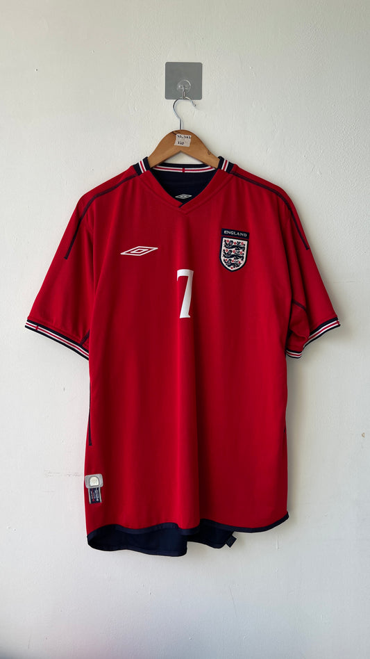 England 2002-04 Away Shirt Beckham #7 (L) (Reversible)