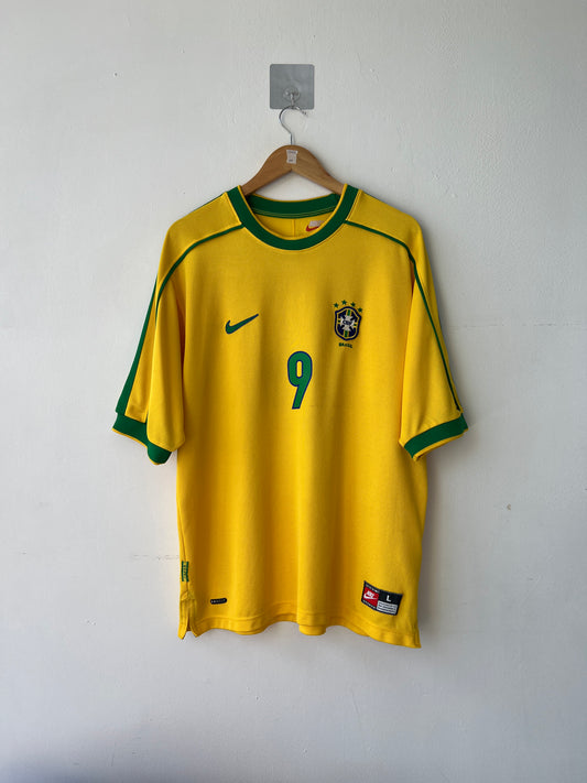 (L) Brazil 1998-00 Home Shirt Ronaldo #9