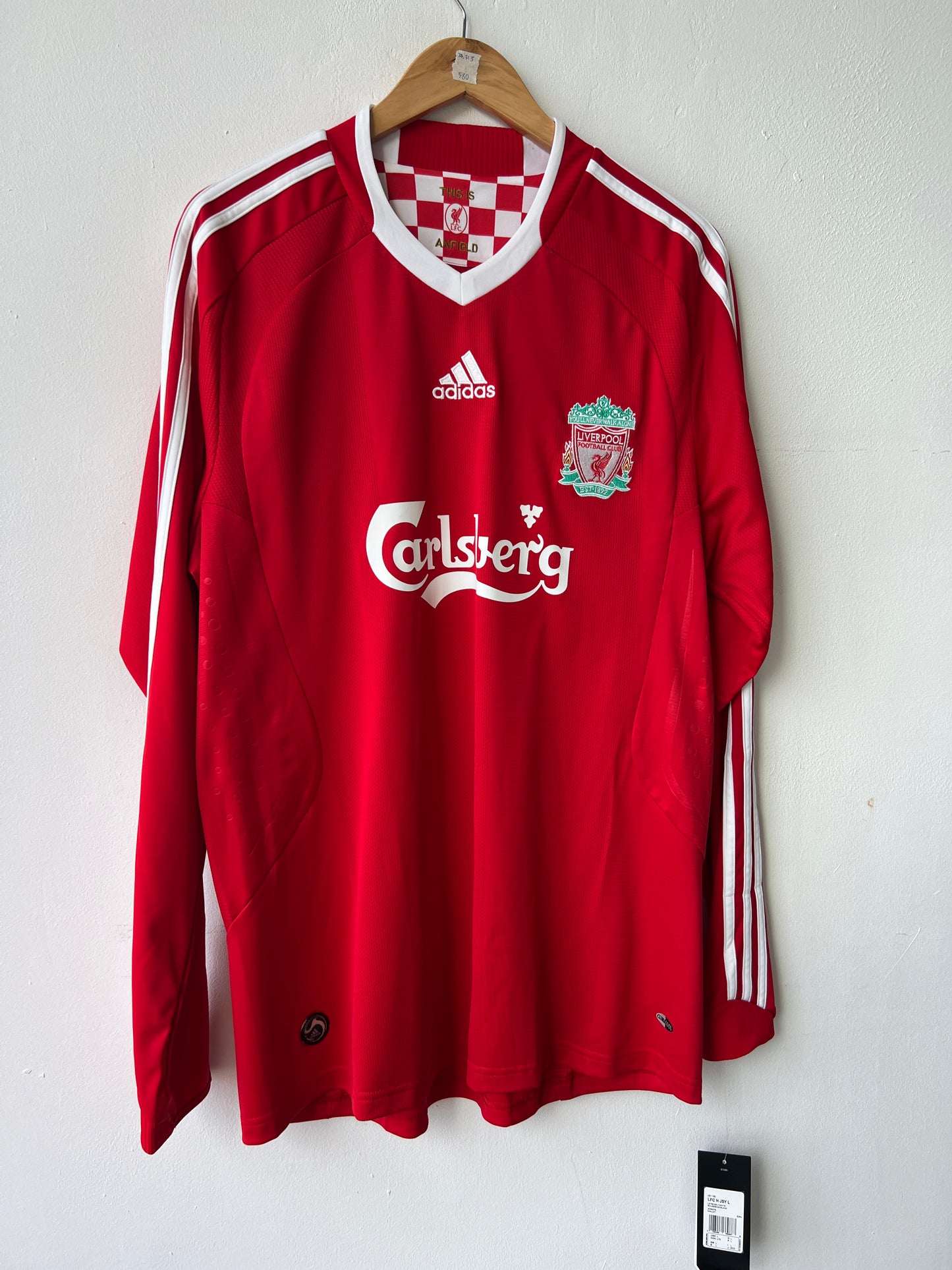 (L) Liverpool 2008-10 Home Long Sleeve Shirt Torres #9 (NEW)