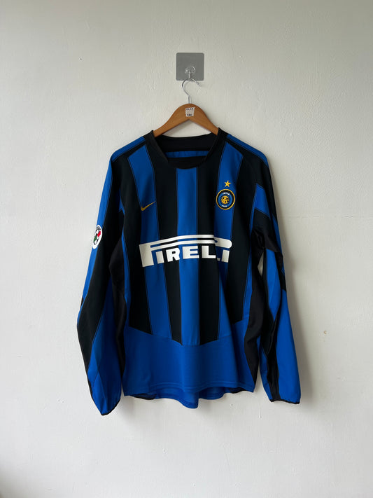 (M) Inter Milan 2003-04 Home Long Sleeve Shirt F. Cannavaro #17