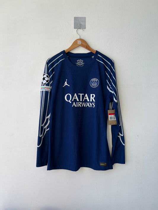 (L) PSG 2024-25 Fourth Long Sleeve Player Version Shirt N. Mendes #25 (NEW)