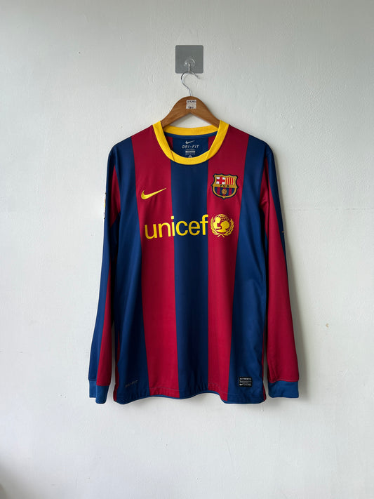 (M) Barcelona 2010-11 Home Long Sleeve Shirt Messi #10