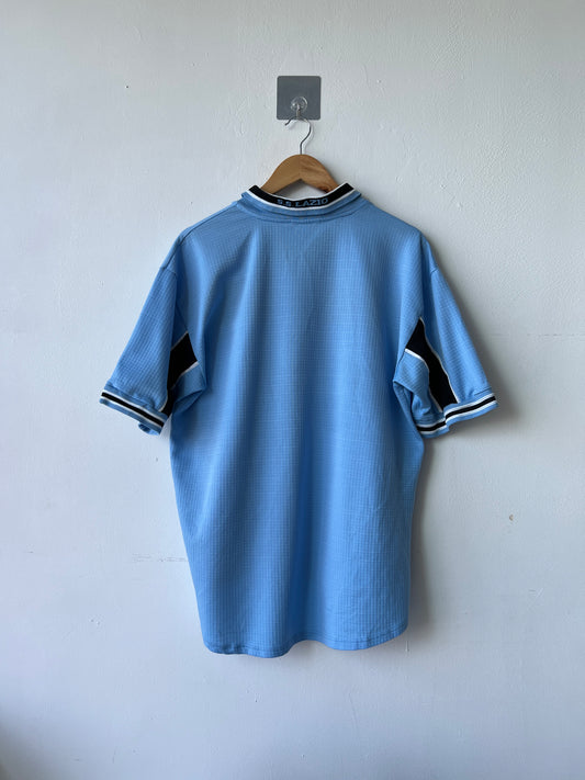 (XL fits L) Lazio 1998-99 Home Shirt (European Sponsor)