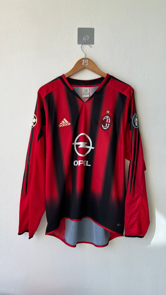AC Milan 2004-05 Home L/S Shirt Rui Costa #10 (M fits L)