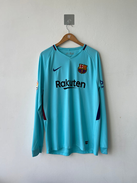 (L) Barcelona 2017-18 Away Long Sleeve Shirt Messi #10