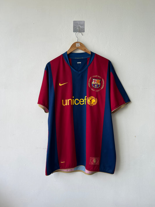(XL) Barcelona 2007-08 Home Shirt Messi #19