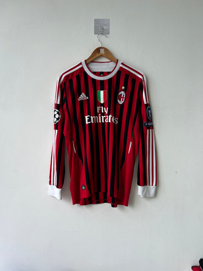 (M) AC Milan 2011-12 Home Long Sleeve Shirt Ibrahimovic #11