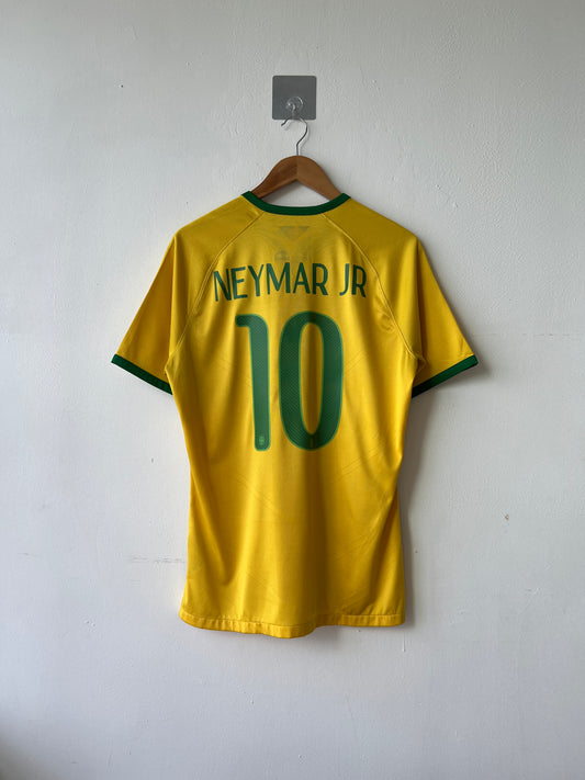 (L fits M) Brazil 2014-16 Player Issue Home Shirt Neymar Jr. #10