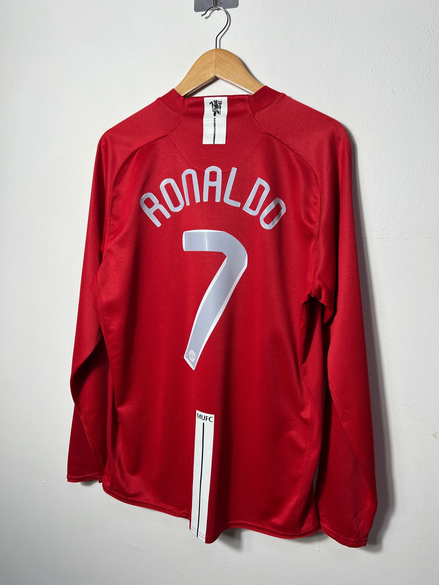 (L) Manchester United 2007-09 Home Long Sleeve Shirt Ronaldo #7