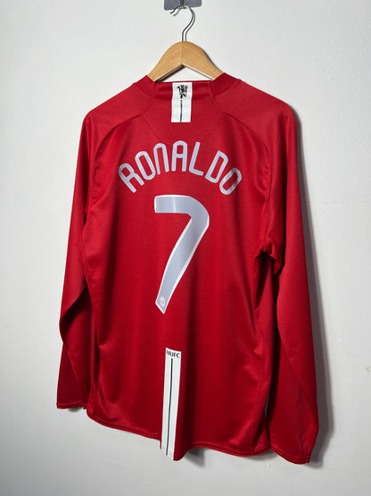(L) Manchester United 2007-09 Home Long Sleeve Shirt Ronaldo #7