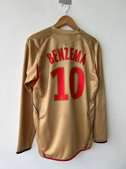 (M) Olympique Lyon 2007-08 Away Long Sleeve Shirt Benzema #10