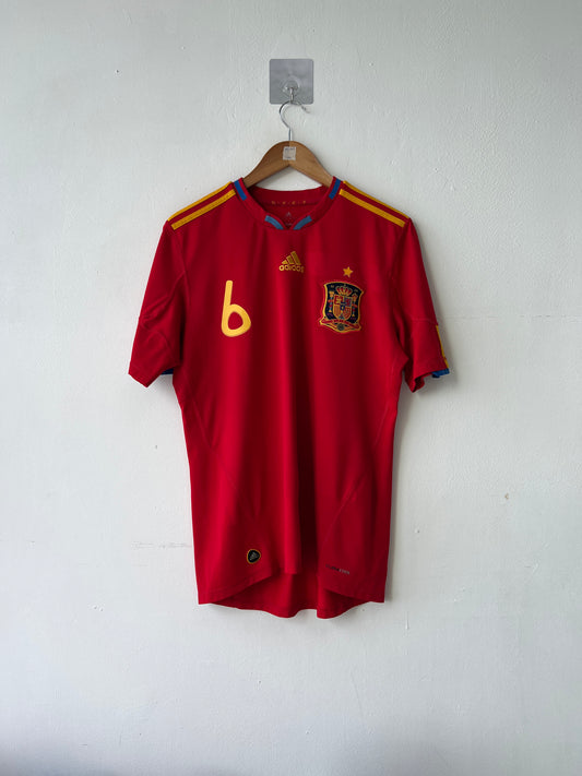 (M) Spain 2009-10 Home Shirt A. Iniesta #6