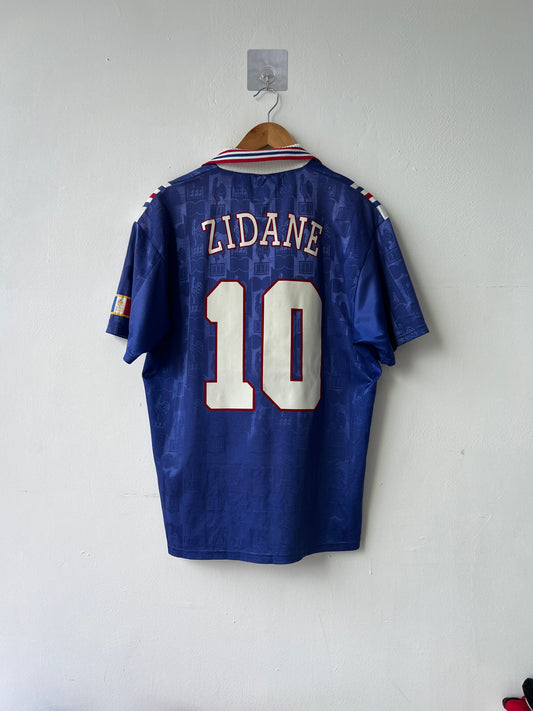 (L) France 1996-98 Home Shirt Zidane #10