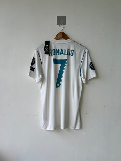 Real Madrid 2017-18 Home UCL MDT Shirt Ronaldo #7 (NEW) (M)