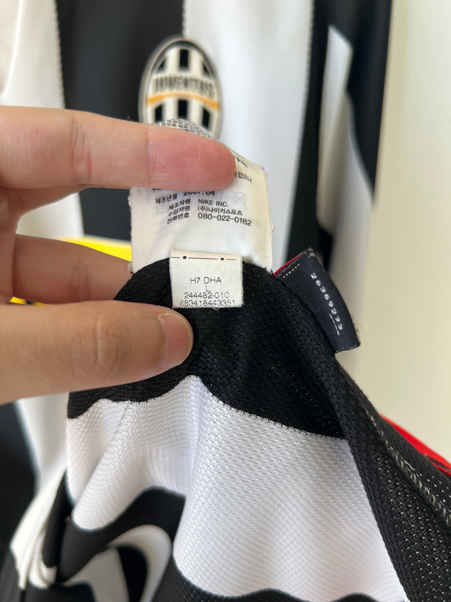 (L) Juventus 2007-08 Home Long Sleeve Shirt Del Piero #10