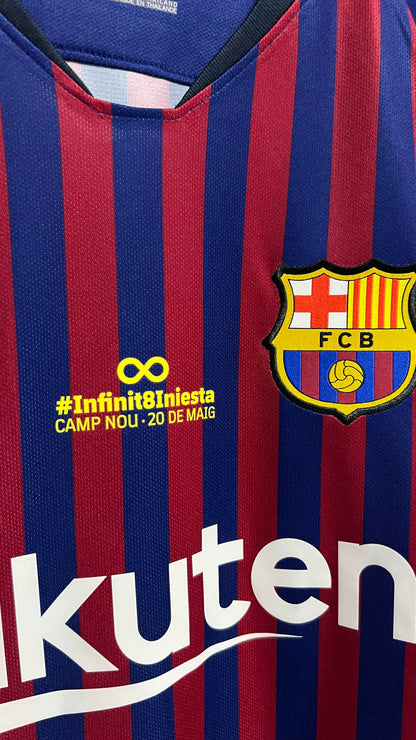 Barcelona 2018-19 Home Shirt Iniesta #8 Tribute Match (Brand New) (M)