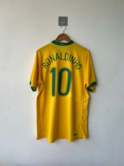 Brazil 2006-08 Home Shirt Ronaldinho #10 (L)