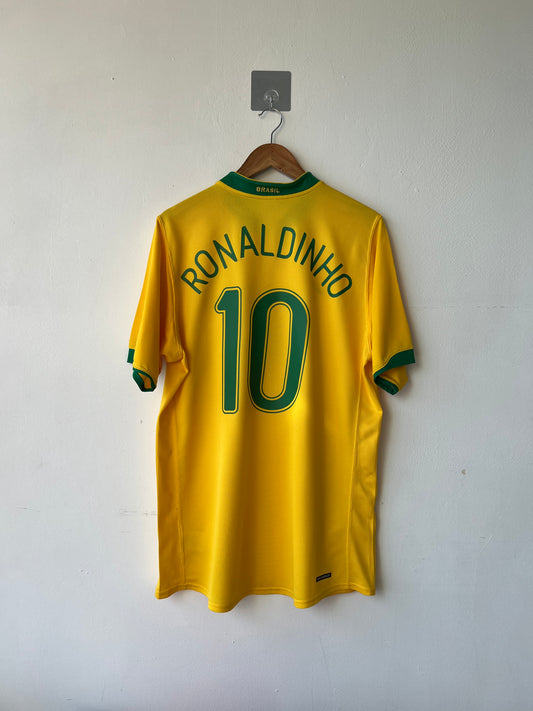 Brazil 2006-08 Home Shirt Ronaldinho #10 (L)