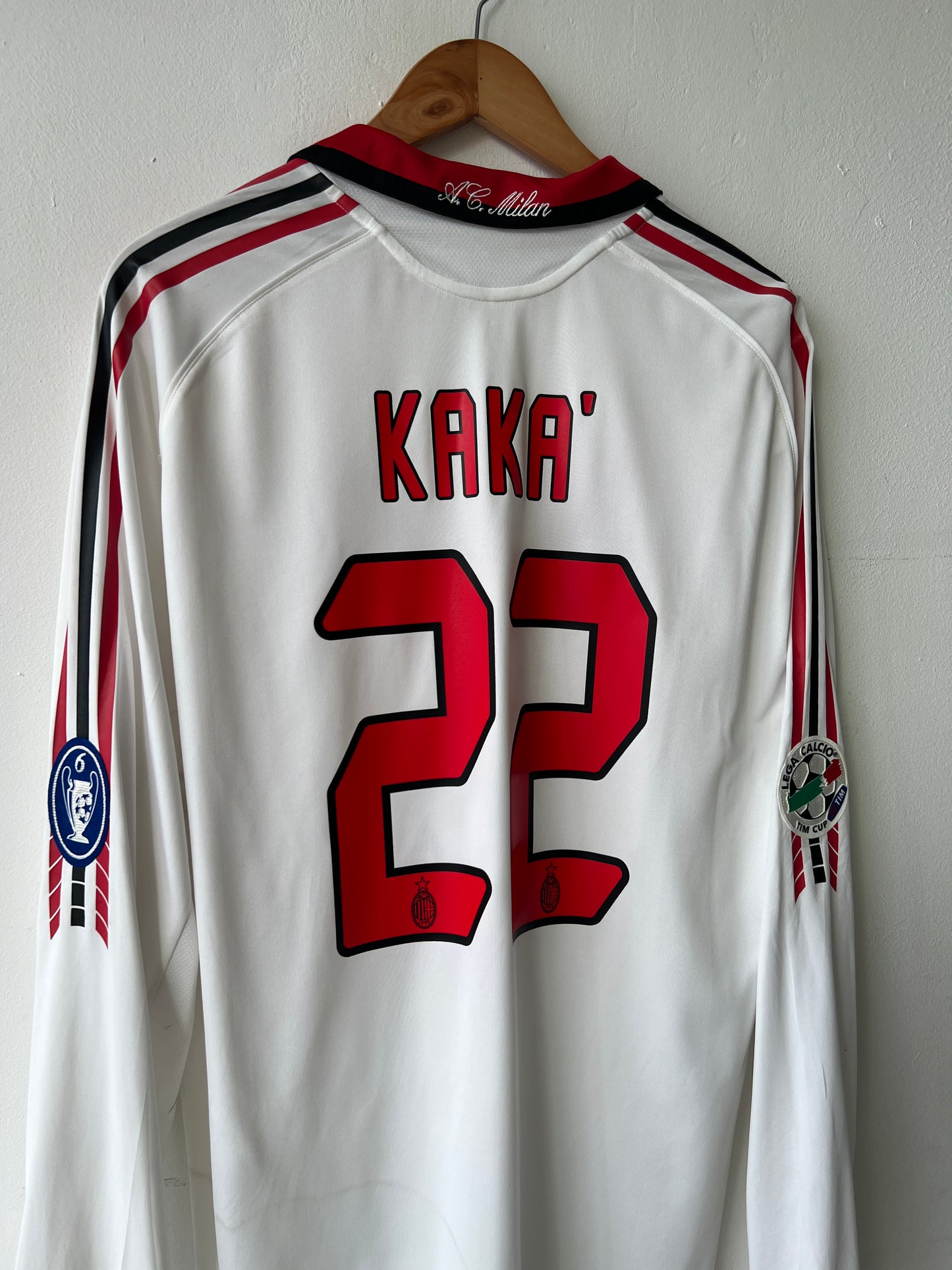 (XL) AC Milan 2005-06 Away Long Sleeve Player Version Shirt Kaka #22