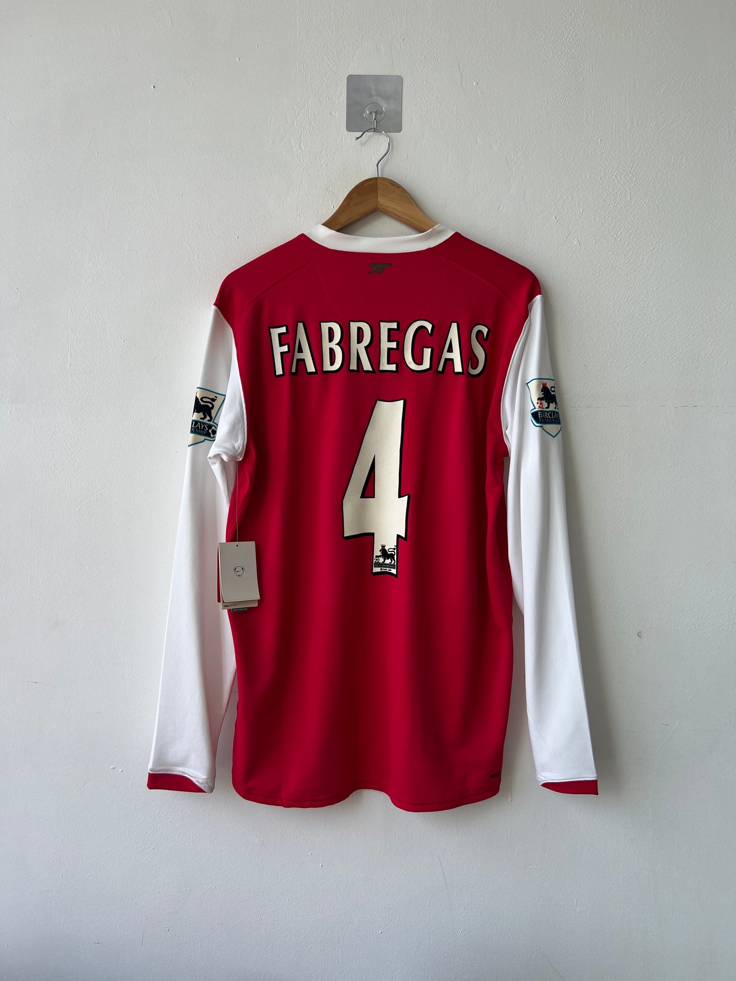 (L) Arsenal 2006-08 Home Long Sleeve Shirt Fabregas #4 (NEW)